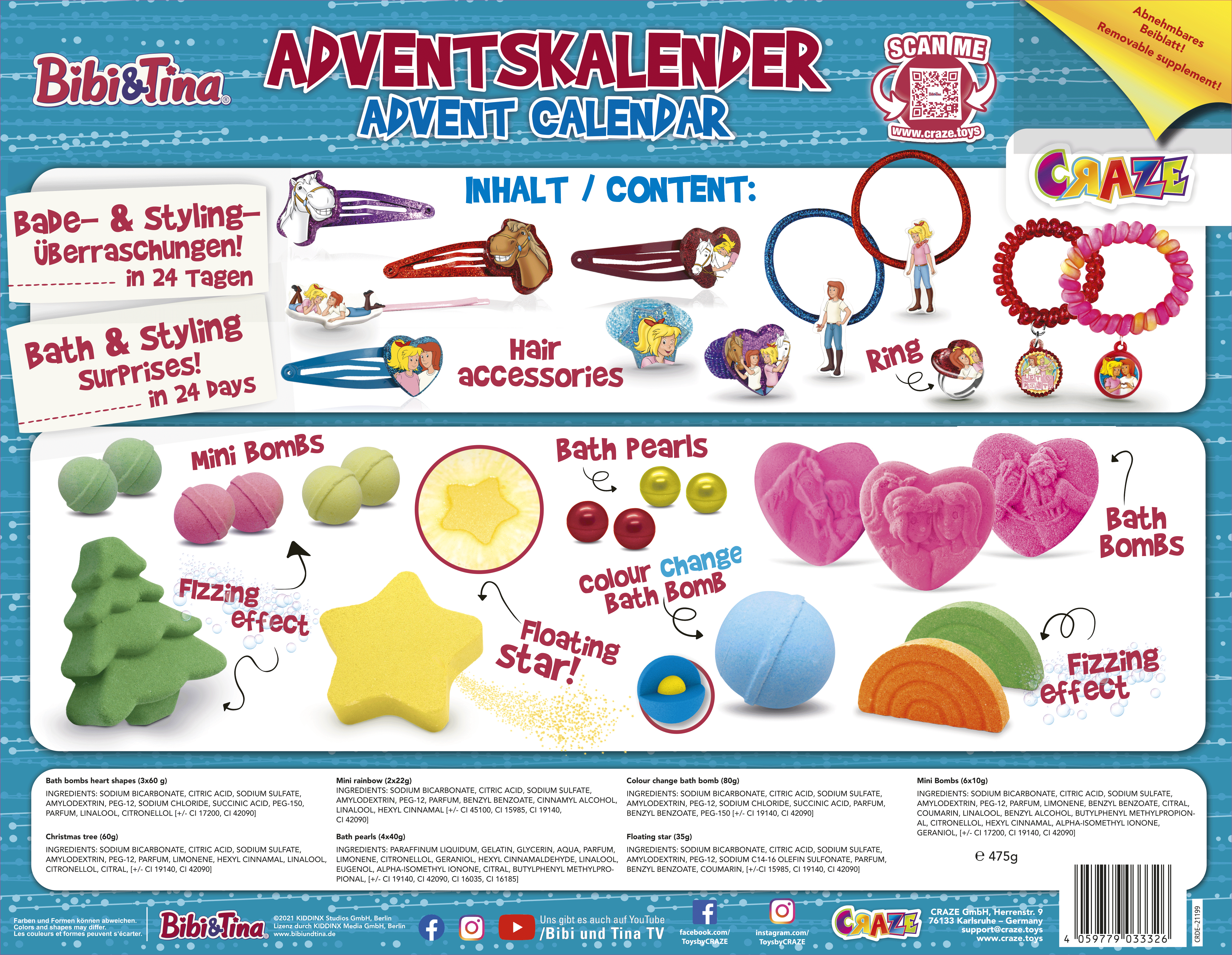 INKEE Bibi & Tina Bad & Styling Adventskalender