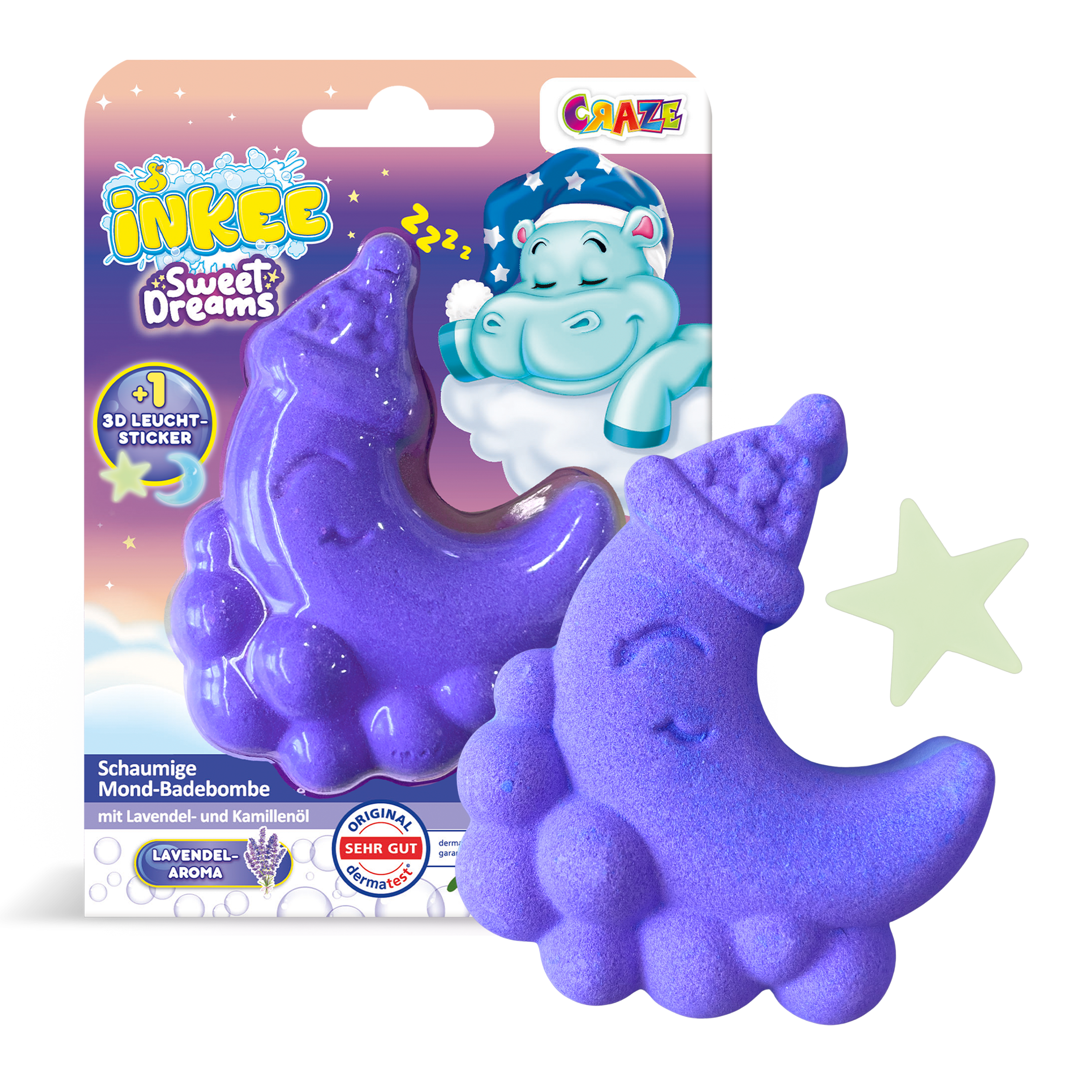 INKEE - Sweet Dreams Schaumige Mond-Badebombe
