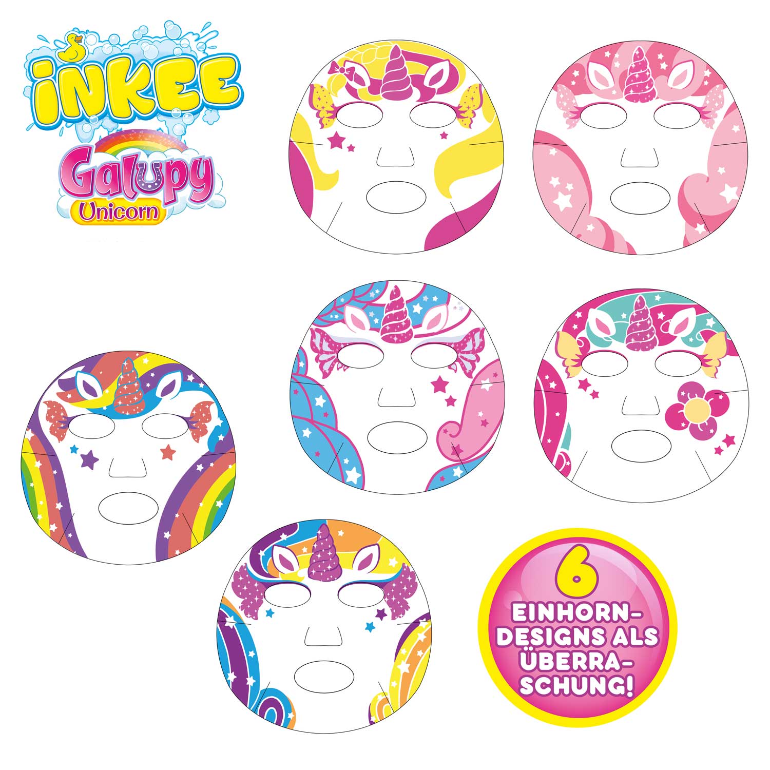 INKEE - Gesichtsmaske Galupy Unicorn
