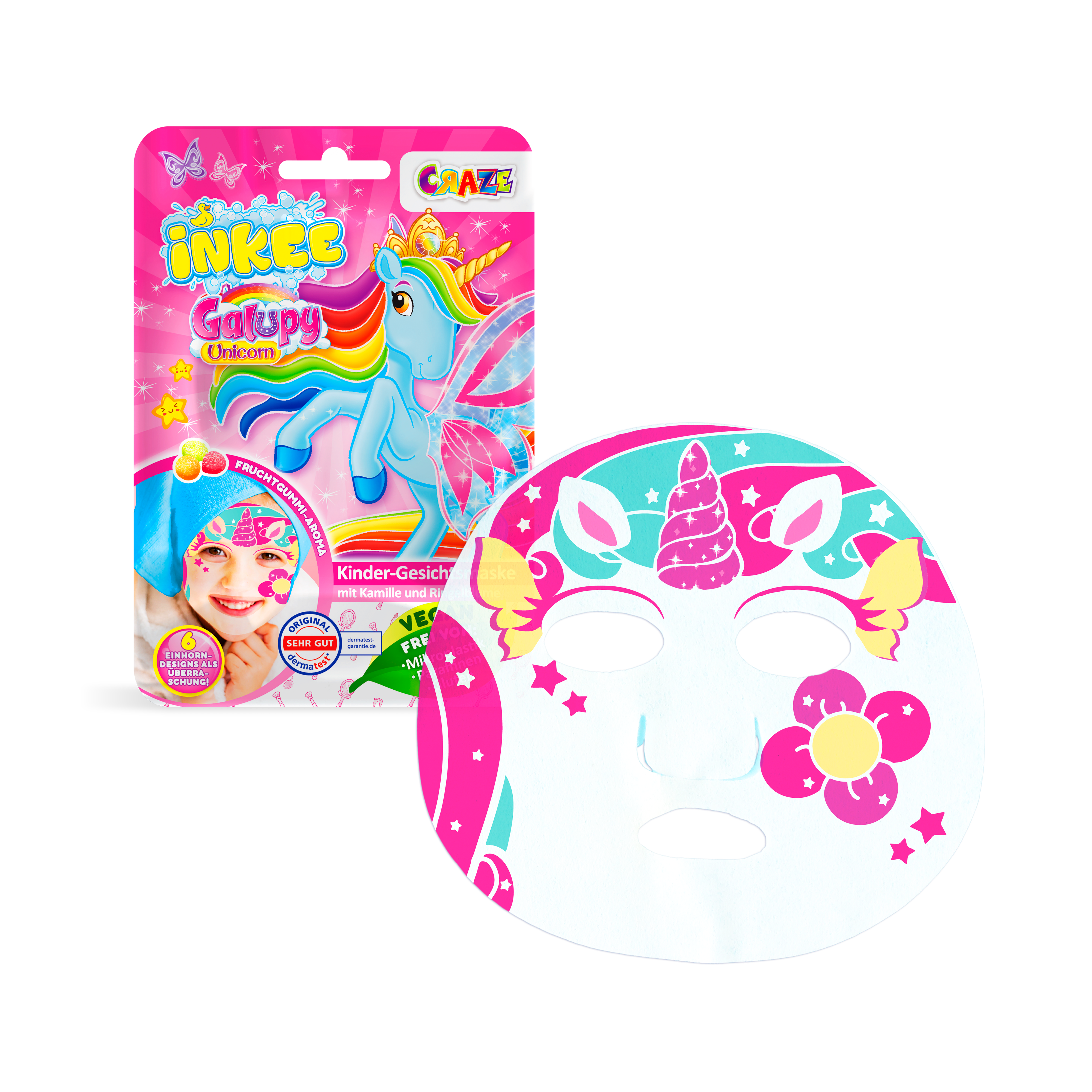 INKEE - Gesichtsmaske Galupy Unicorn
