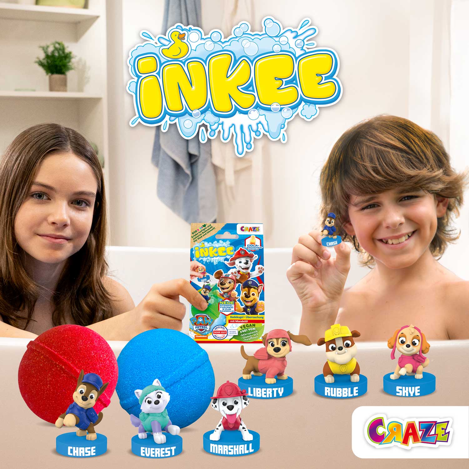 INKEE - Paw Patrol Überraschungs-Badekugel