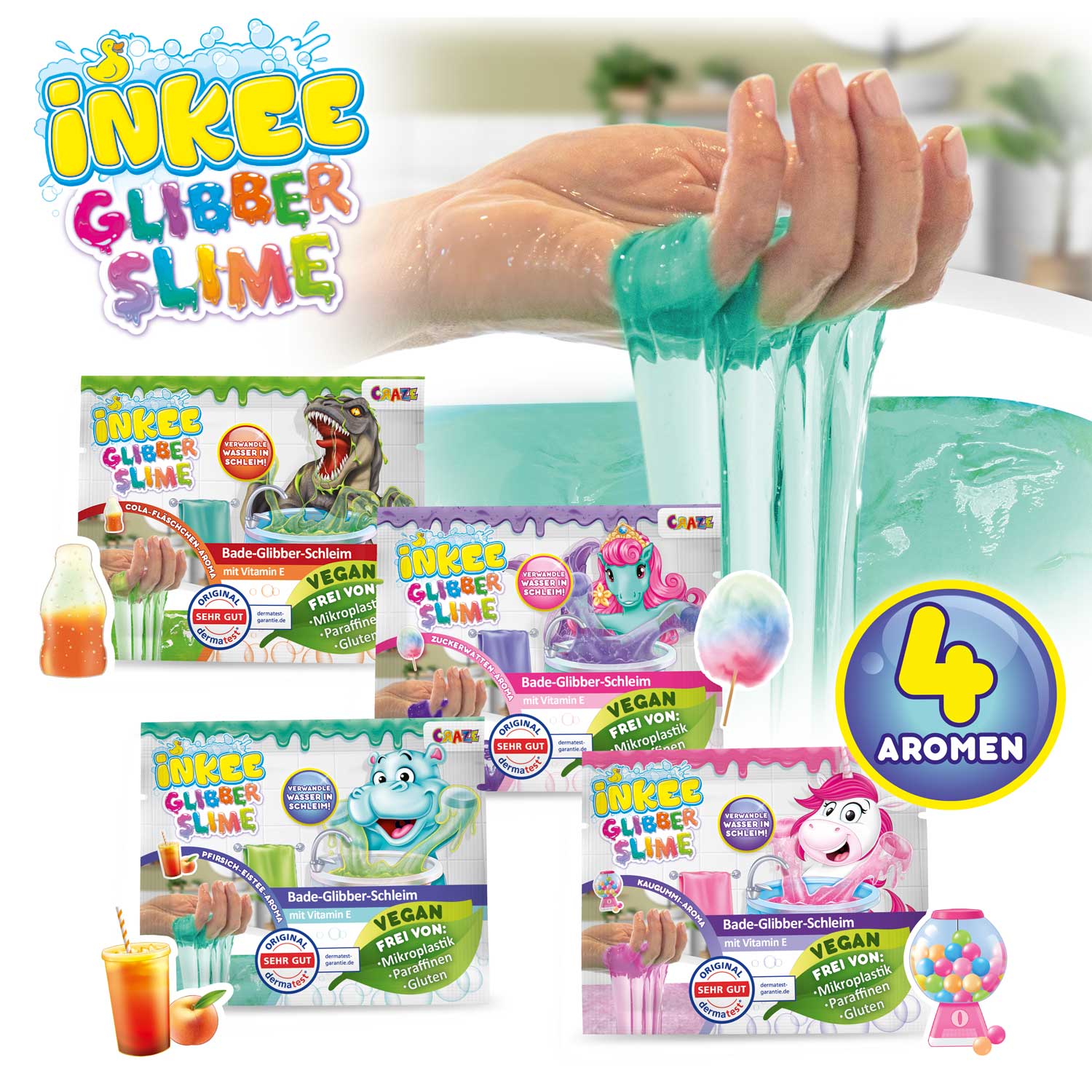 INKEE - Bade-Glibber-Schleim Mini (gemischt)