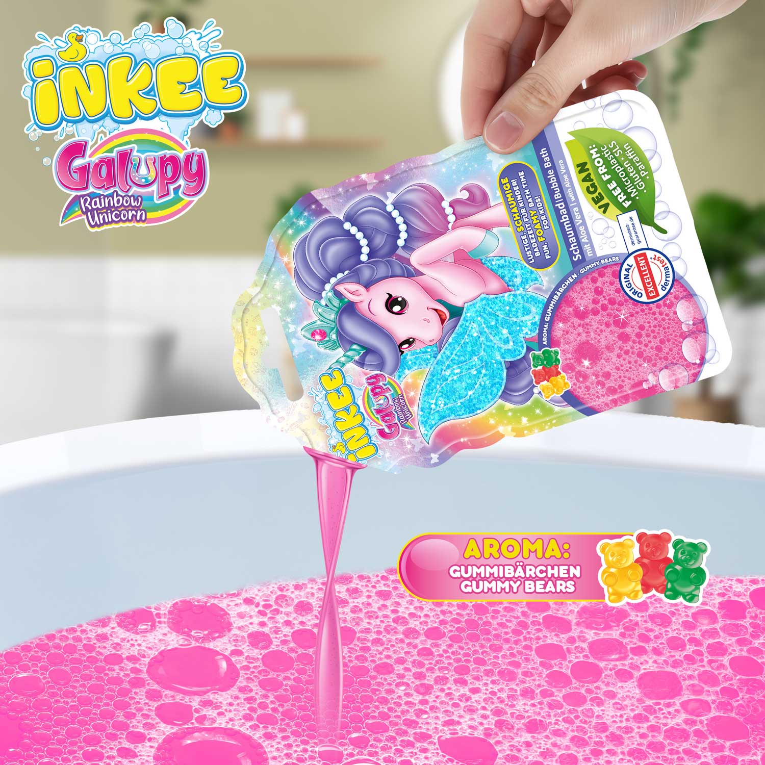 INKEE - Schaumbad Galupy Unicorn