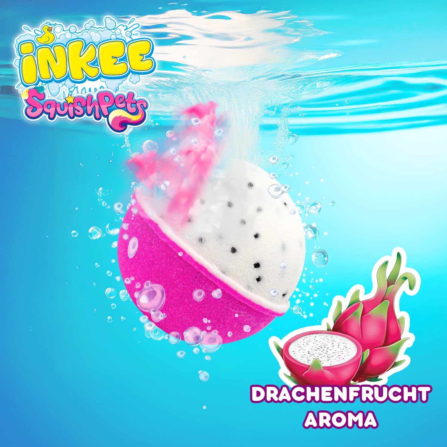 INKEE - SQUISHPETS Überraschungs-Badekugel