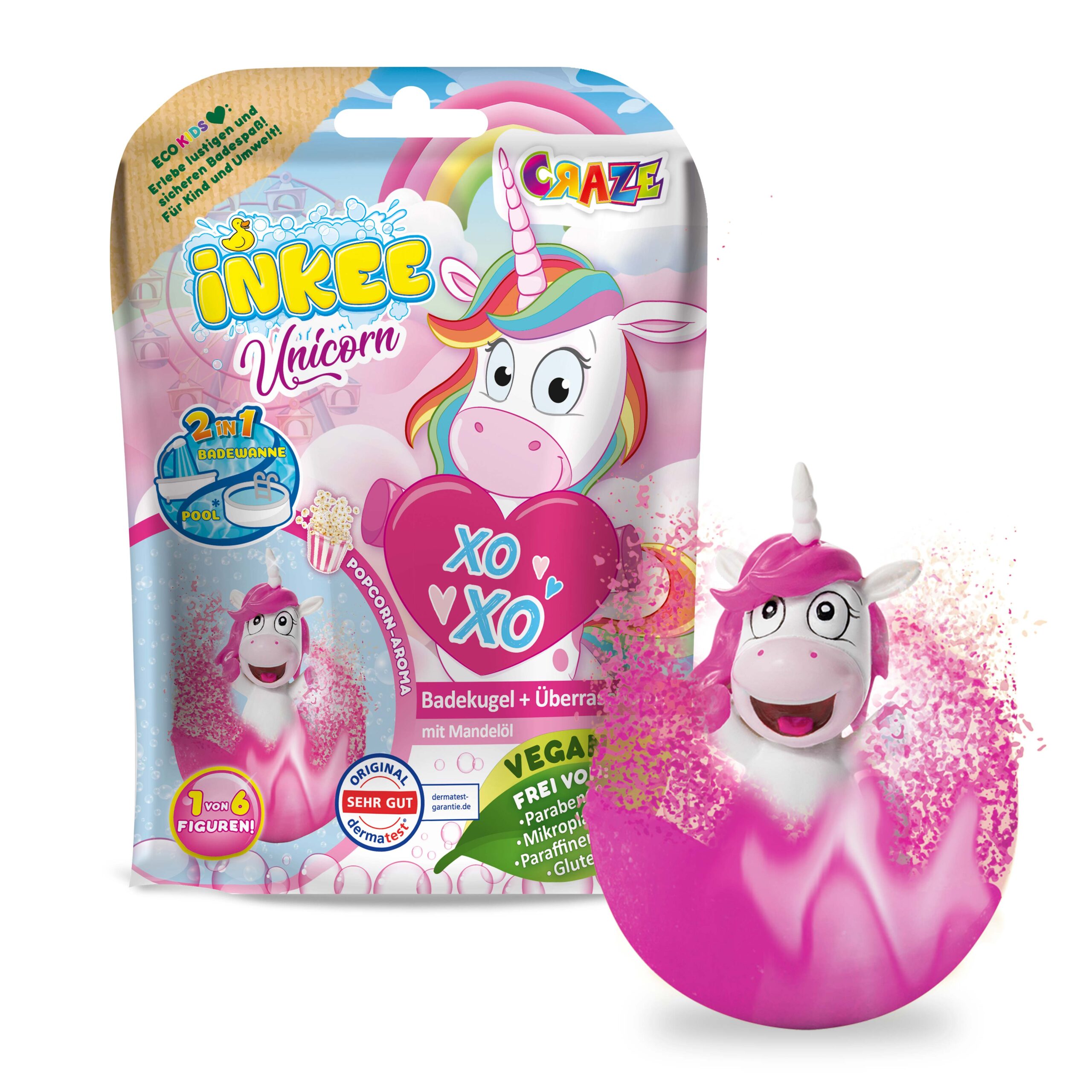 INKEE - Unicorn Überraschungs-Badekugel