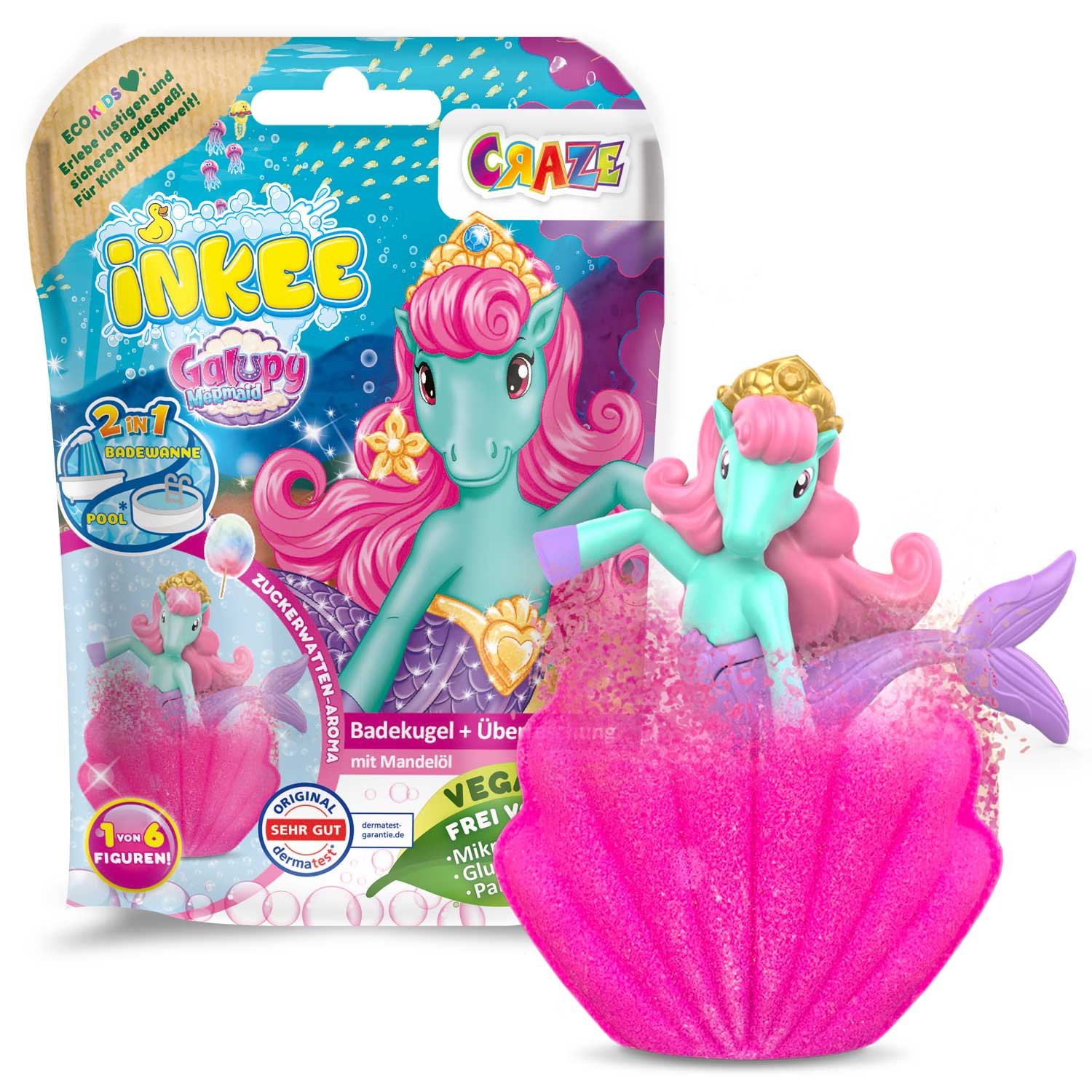 INKEE - Galupy Mermaid Überraschungs-Badekugel