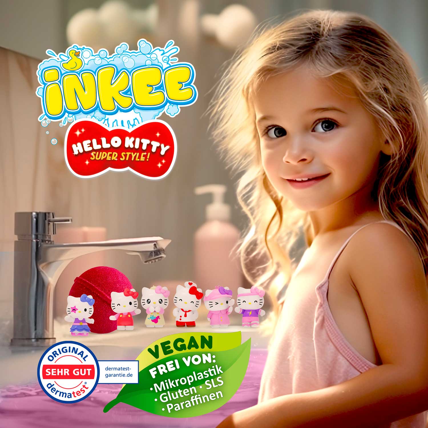 INKEE - Hello Kitty Überraschungs-Badekugel