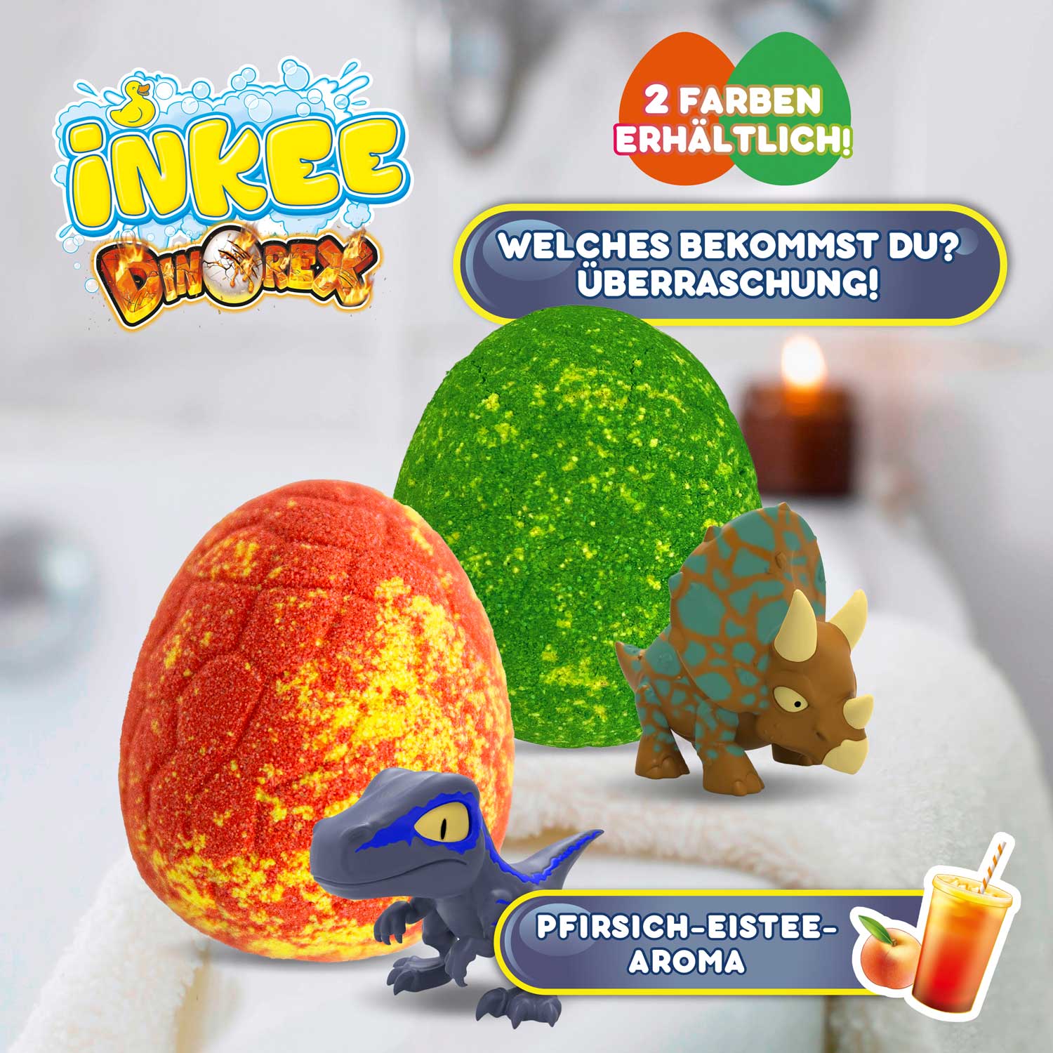 INKEE - Dinorex Überraschungs-Badekugel