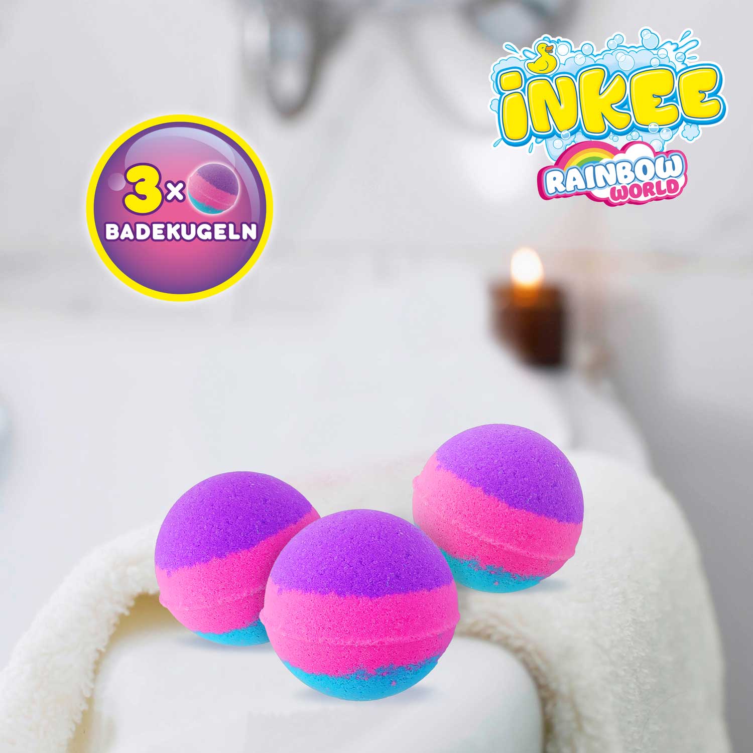 INKEE - 3-Pack Bag Rainbow World