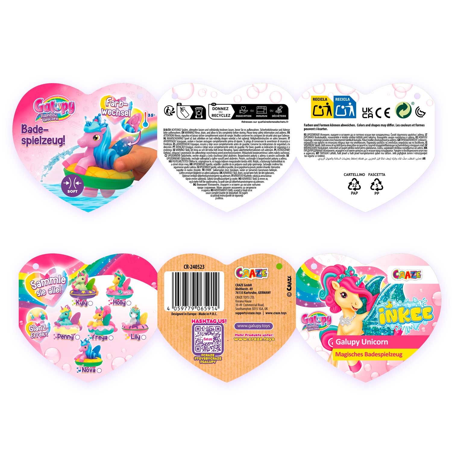 INKEE TOYS - Magic Bath Galupy Unicorn Star