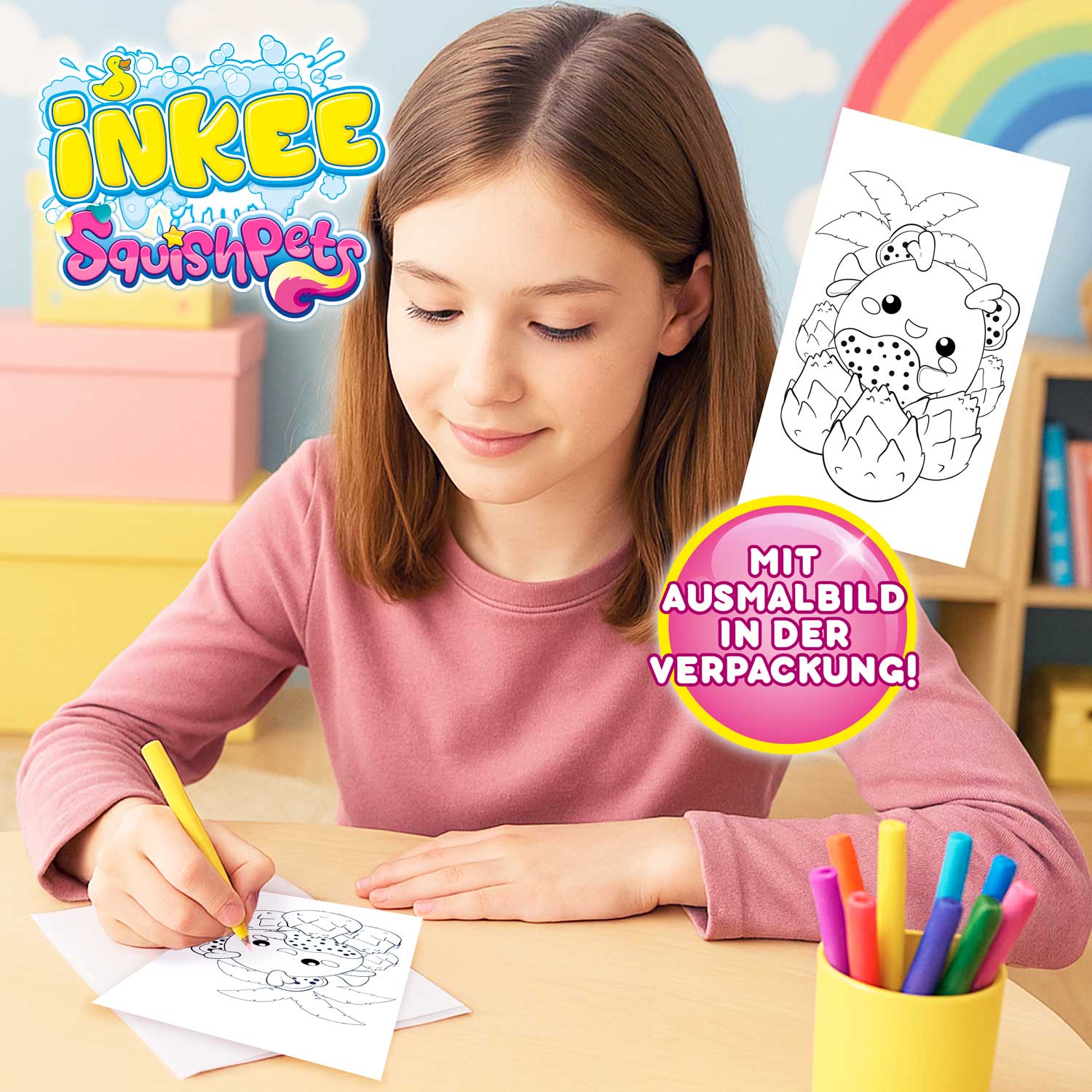 INKEE - SQUISHPETS Überraschungs-Badekugel