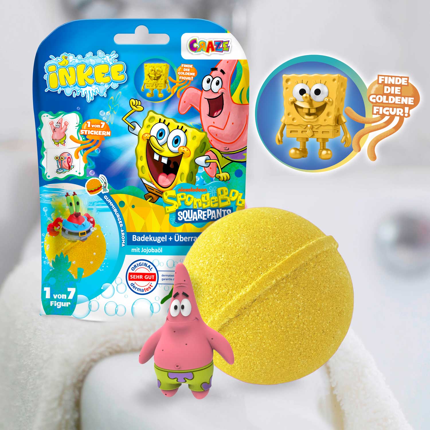 INKEE - SpongeBob Überraschungs-Badekugel