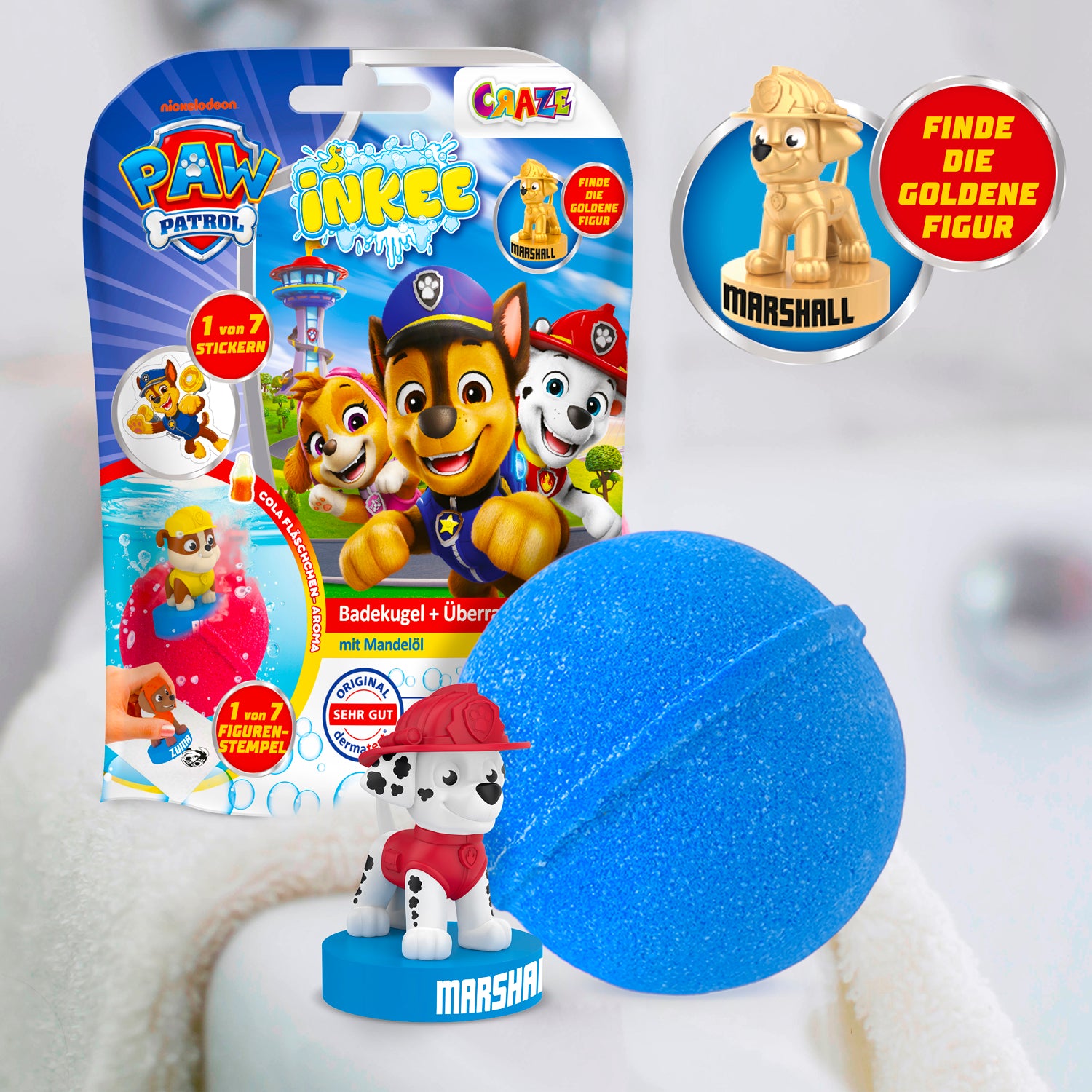INKEE - Paw Patrol Überraschungs-Badekugel